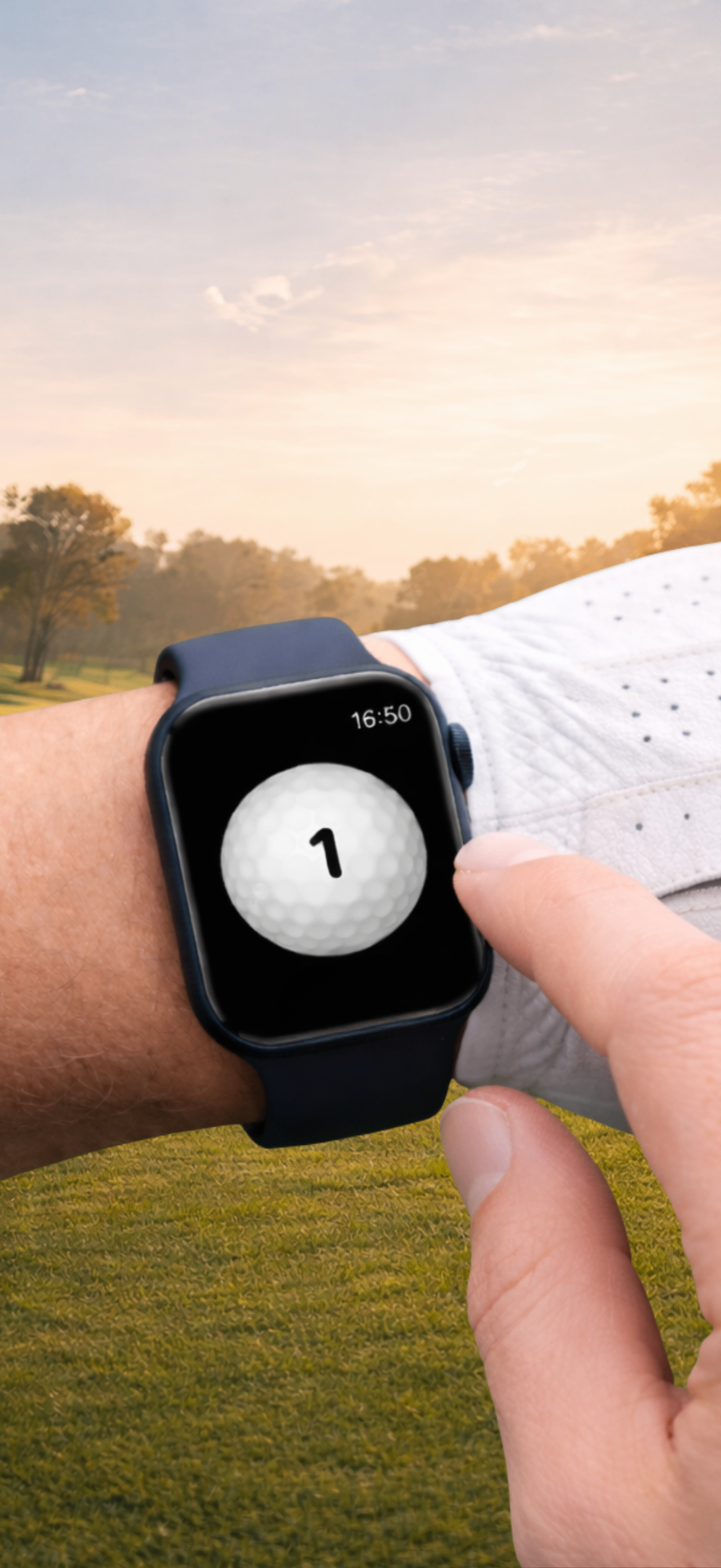 Apple Watch mit StrokeTap – Zähler am Handgelenk auf dem Golfplatz